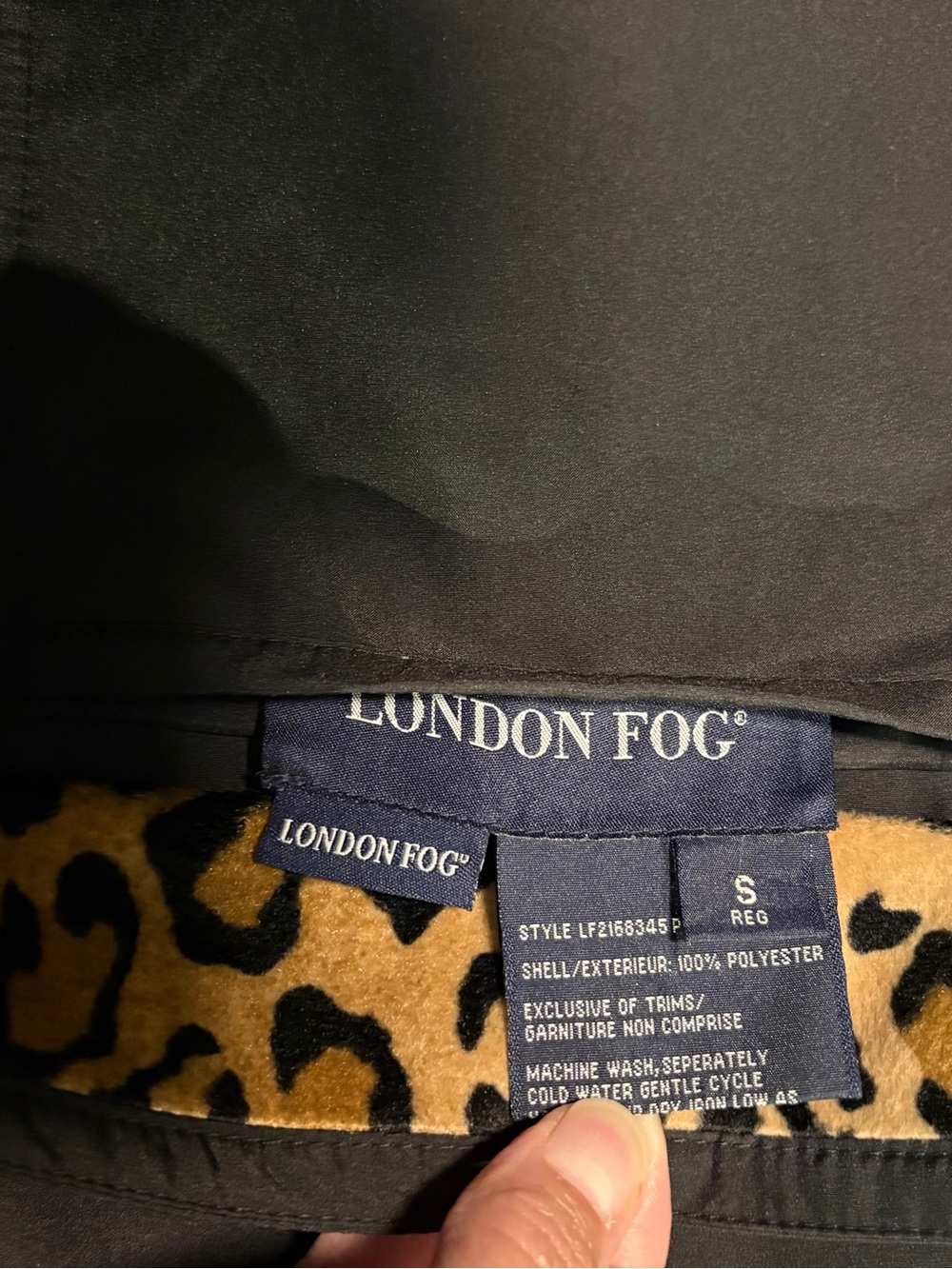 EUC 2010 Leopard Print/Black Women's Reversible Coat - Black Trim - Picture 4 of 7